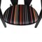 Black-Stained Beech Wood and Striped Paul Smith Fabric Butterfly Chair from Getama, 1990s 4