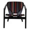 Black-Stained Beech Wood and Striped Paul Smith Fabric Butterfly Chair from Getama, 1990s, Image 1