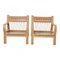 GE-671 Chair in Oak and Cognac Aniline Leather by Hans J. Wegner for Getama, Set of 2, Image 4