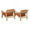 GE-671 Chair in Oak and Cognac Aniline Leather by Hans J. Wegner for Getama, Set of 2 3