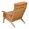 Silla GE-290A de roble y cuero coloreado de Hans J. Wegner para Getama, Imagen 4