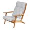 Chaise GE-290A en Tissu Rayé par Hans J. Wegner pour Getama 2