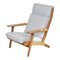 GE-290A Chair in Striped Fabric by Hans J. Wegner for Getama 2