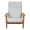 GE-290A Chair in Striped Fabric by Hans J. Wegner for Getama 1