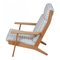 Chaise GE-290A en Tissu Rayé par Hans J. Wegner pour Getama 3