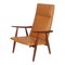GE-260A Chair in Teak and Cognac Aniline Leather by Hans J. Wegner for Getama, Image 1