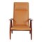 GE-260A Chair in Teak and Cognac Aniline Leather by Hans J. Wegner for Getama, Image 2