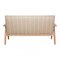 Canapé GE-260/2 en Tissu Beige et Chêne par Hans J. Wegner pour Getama, 1950s 10