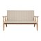 GE-260/2 Sofa in Beige Fabric and Oak by Hans J. Wegner for Getama, 1950s 1