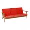 GE-290 Sofa with Red Fabric by Hans J. Wegner for Getama, Image 2