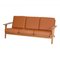 Divano GE-290 in pelle color cognac di Hans J. Wegner per Getama, Immagine 2