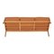 GE-290 Sofa in Cognac Bison Leather by Hans J. Wegner for Getama, Image 4