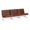 Three Seater Sofa in Brown Leather by Fabricius and Kastholm, 1960s 2