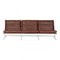 Three Seater Sofa in Brown Leather by Fabricius and Kastholm, 1960s 1