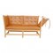 Spoke-Back Sofa in Cognac Aniline Leather by Børge Mogensen for Fritz Hansen 2