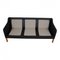 Three Seater 2323 Sofa in Black Bison Leather by Børge Mogensen for Fredericia 8