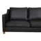 3-Sitzer 2323 Sofa aus schwarzem Bisonleder von Børge Mogensen für Fredericia 6