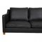 Three Seater 2323 Sofa in Black Bison Leather by Børge Mogensen for Fredericia 6