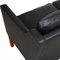 Three Seater 2323 Sofa in Black Bison Leather by Børge Mogensen for Fredericia, Image 7