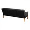 Three Seater 2209 Sofa in Patinated Black Leather by Børge Mogensen for Fredericia 3