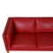 3-Sitzer 2333 Sofa aus rotem Leder von Børge Mogensen für Fredericia, 2000er 5