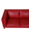 Three Seater 2333 Sofa in Red Leather by Børge Mogensen for Fredericia, 2000s, Image 5