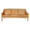 Three Seater 2209 Sofa in Leather with Patina by Børge Mogensen for Fredericia, 1990s, Image 1