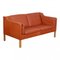 Two Seater 2212 Sofa in Patinated Cognac Leather by Børge Mogensen for Fredericia 2