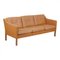 Three Seater 2323 Sofa in Patinated Light Leather by Børge Mogensen for Fredericia 2