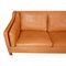 2213 Sofa in Light Patinated Cognac Leather by Børge Mogensen for Fredericia, 1980s 6