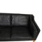 Three Seater 2213 Sofa in Black Leather with Patina by Børge Mogensen for Fredericia 6