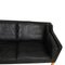Three Seater 2213 Sofa in Black Leather with Patina by Børge Mogensen for Fredericia, Image 6