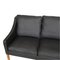 Three Seater 2209 Sofa in Black Bizon Leather by Børge Mogensen for Fredericia 6