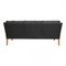 Three Seater 2209 Sofa in Black Bizon Leather by Børge Mogensen for Fredericia 4