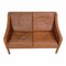 Model 2208 2-Seater Sofa in Brown Leather by Børge Mogensen for Fredericia, 1980s 2