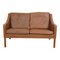Model 2208 2-Seater Sofa in Brown Leather by Børge Mogensen for Fredericia, 1980s, Image 1
