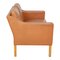 Model 2322 2-Seater Sofa with Cognac Patinated Leather and Oak Legs by Børge Mogensen for Fredericia, Image 3