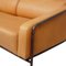 2-Seater Airport Sofa with Cognac Aniline Leather and Brass Frame by Arne Jacobsen for Fritz Hansen, 1960s, Image 7