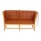 Spoke-Back Sofa with Cognac Bison Leather by Børge Mogensen for Fritz Hansen, 1990s 1