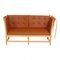 Spoke-Back Sofa with Cognac Bison Leather by Børge Mogensen for Fritz Hansen, 1990s, Image 1