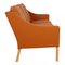 Model 2209 Sofa in Cognac Bison Leather by Børge Mogensen for Fredericia, Image 3