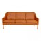 Model 2209 Sofa in Cognac Bison Leather by Børge Mogensen for Fredericia 1