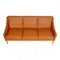 Model 2209 Sofa in Cognac Bison Leather by Børge Mogensen for Fredericia 2