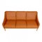 Model 2209 Sofa in Cognac Bison Leather by Børge Mogensen for Fredericia, Image 2