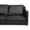 Modell 2322 2-Sitzer Sofa aus schwarzem Bisonleder von Børge Mogensen für Fredericia 5