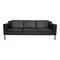 Model 2213 3-Seater Sofa in Leather by Børge Mogensen for Fredericia 1