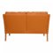 Model 2208 2-Seater Sofa in Cognac Bison Leather by Børge Mogensen for Fredericia 4