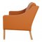 Modell 2208 2-Sitzer Sofa aus cognacfarbenem Bisonleder von Børge Mogensen für Fredericia 5