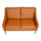 Modell 2208 2-Sitzer Sofa aus cognacfarbenem Bisonleder von Børge Mogensen für Fredericia 2