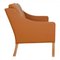 Model 2208 2-Seater Sofa in Cognac Bison Leather by Børge Mogensen for Fredericia 3